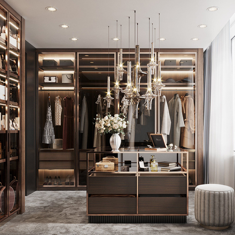 Iron design modern wardrobe in the wall sliding mirror wardrobe design glass walk in closet posh walk in closet