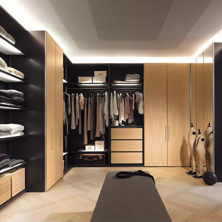 Design wall wardrobes bedroom closet wardrobe modern wooden dressing room walk in closet contemporary walk in closet slotted