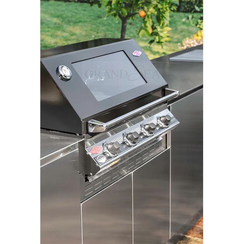 Stainless Steel Outdoor 4 Burner BBQ Gas Grill Outdoor Kitchen And Sink Refrigeratort