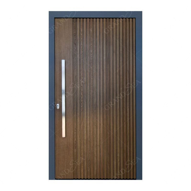 Security steel doors for houses pivot door main entrance for home front walnut exterior pivot doors