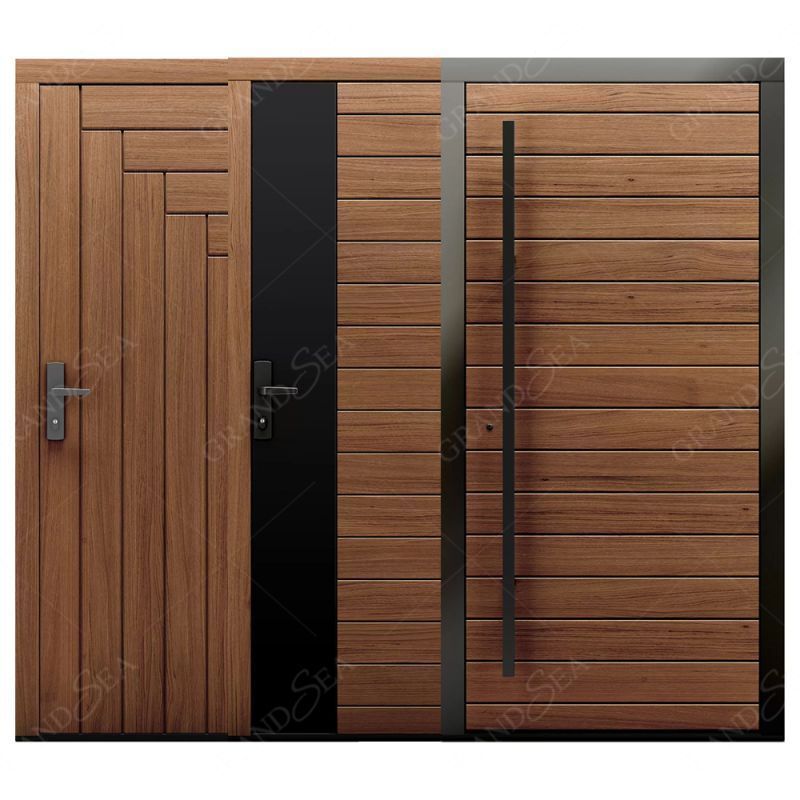 Security steel doors for houses pivot door main entrance for home front walnut exterior pivot doors