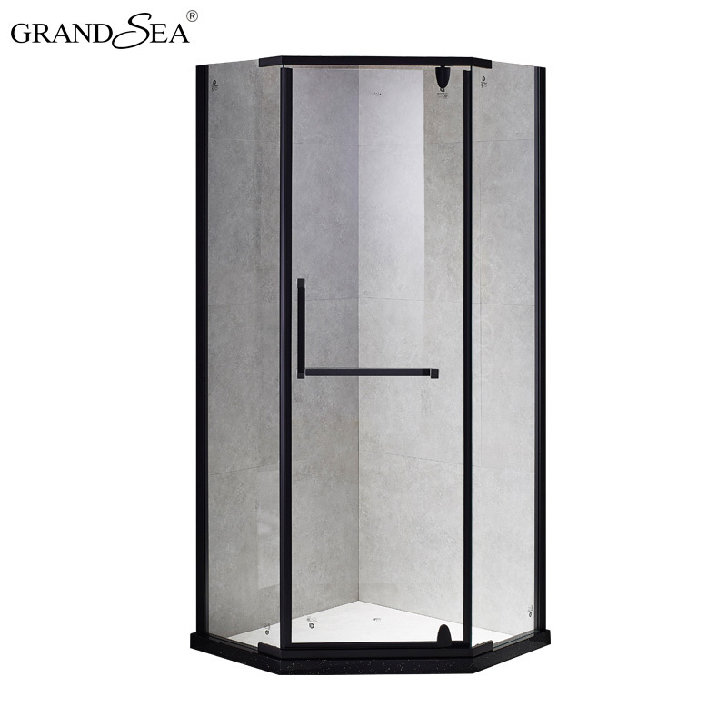 wholesale aluminum frame shower room enclosure hardware double bypass bath glass shower door