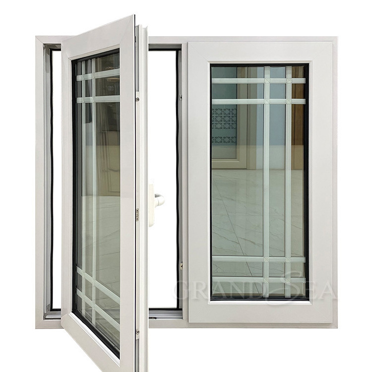 Aluminium cheap french casement storm windows open inside casement window push and pull swing windows