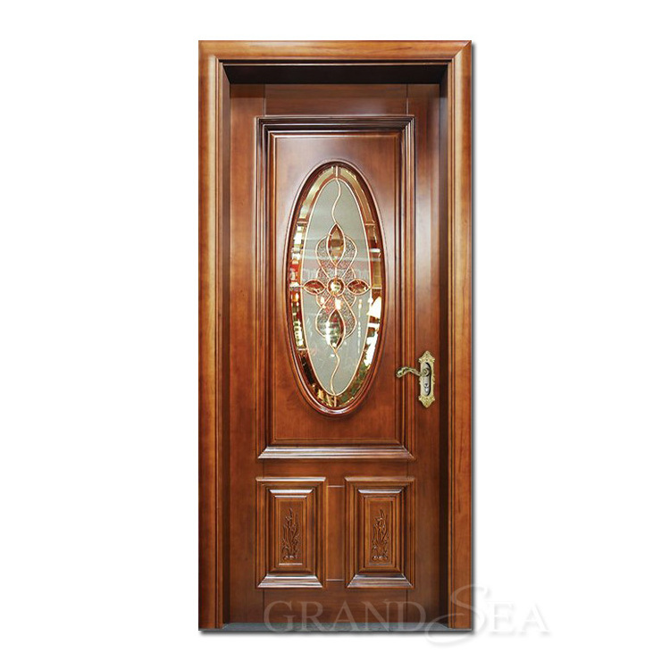 Typical palace style Africa rosewood exterior craving solid wood door designs