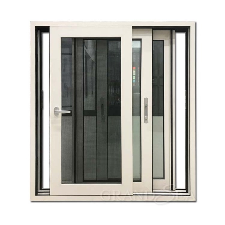 Aluminum Sliding Windows Super Sell Window Three Rail Double Tempered Gglass Window With Stainless Steel Wire