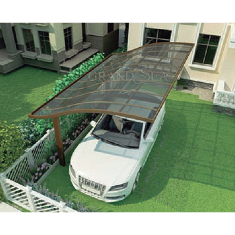 High Quality Lowes Modern Single Slope Cantilever Aluminum Carport for House