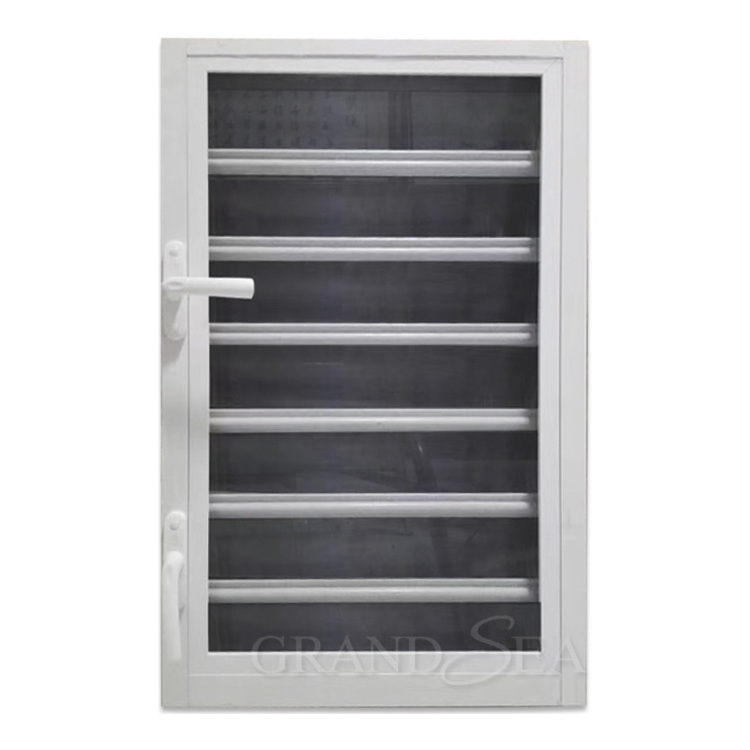 European Modern Ventilation Grill Bathroom Internal Shutters Aluminum Blades Glass Louvre Windows For House