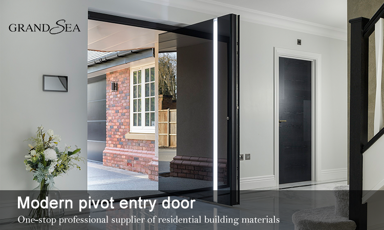 Best Quality Modern Design Pivot Doors Modern Entry Aluminum Panels New Style Interior Front Entry Pivot Door