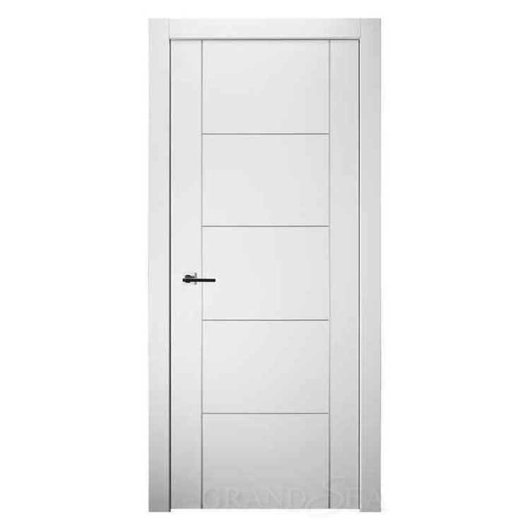 Wooden solid core double flush left swing replacement frameless hinged door