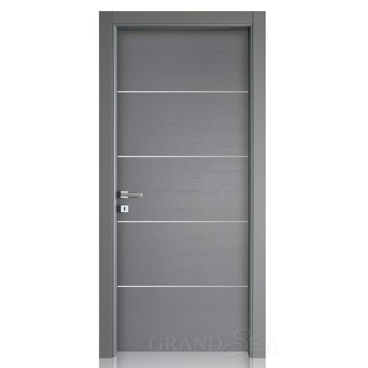 Laminated wooden solid core casement patio hinged sliding swing flush door