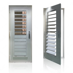 Exterior Caribbean Countries Building Hurricane Proof Decorative Open-able Aluminum Louver Window Door Shutter