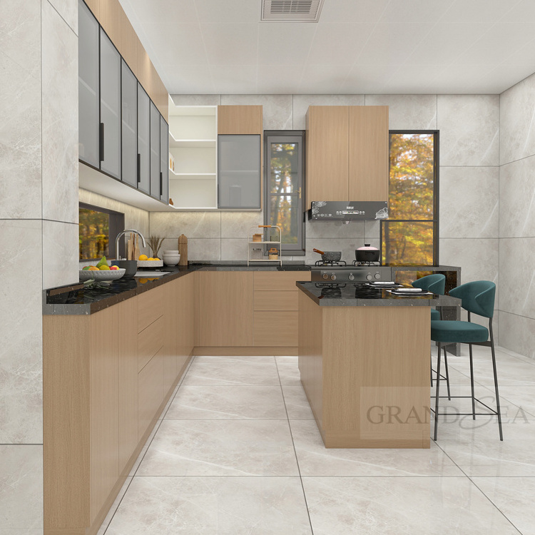 Commercial Ghana philippine furniture kitchen cabinet metal aluminum modular kitchen cabinet