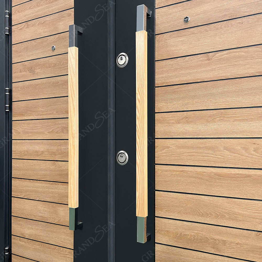 Grandsea Door Manufacturer Main Entrance Security Metal Turkish Style China Exterior Steel Double Doors