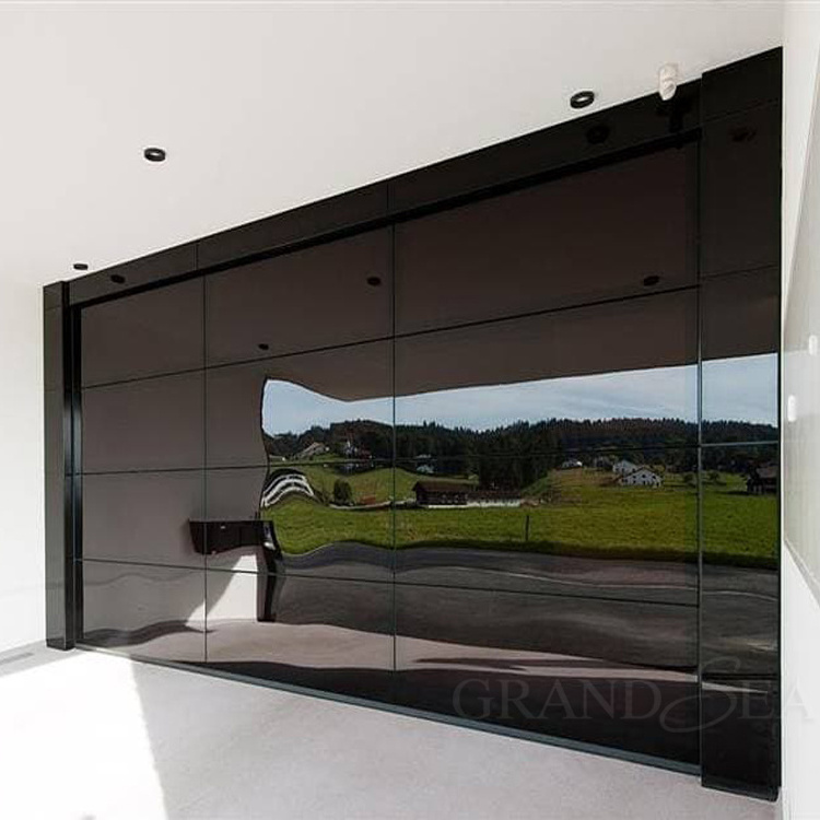 Garage Manufacturer 16x7 12x7 8x7 Waterproof Clear Frameless Aluminum Alloy Sectional Modern Glass Garage Door