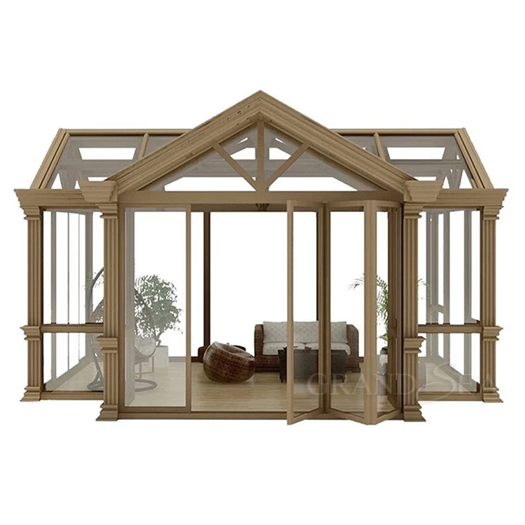 Slant Roof Winter Garden Sunroom Conservatory,Glass House 4 Season Outdoor Glass Room Sunroom Used Sunroom