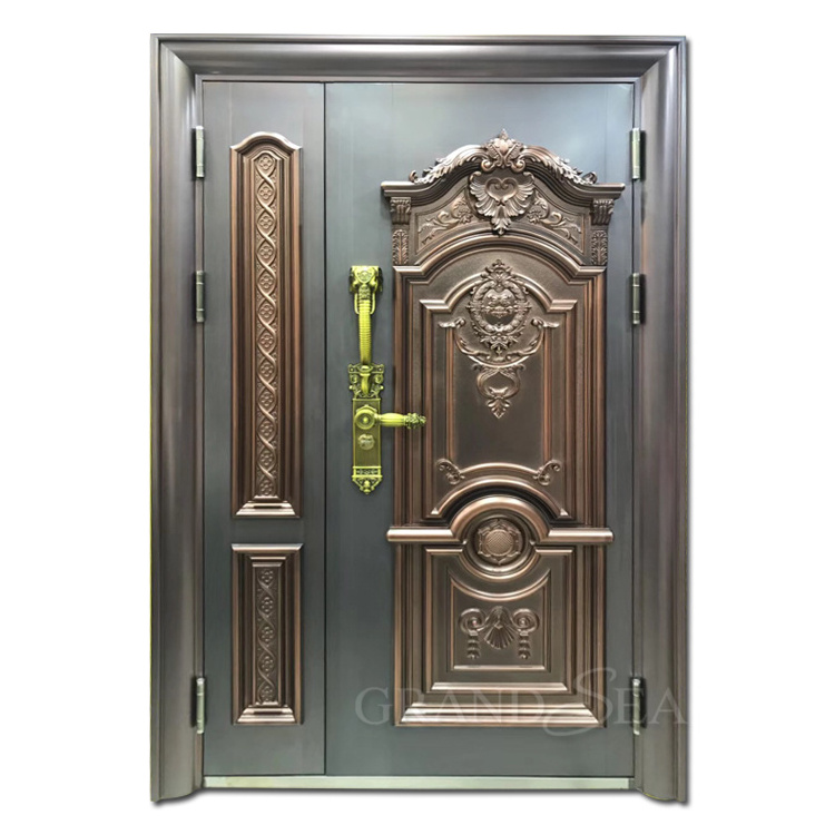 Ireland Royal Palace Anti-Rust Reinforced Stainless Main Front Entrance Interior Security Steel Door