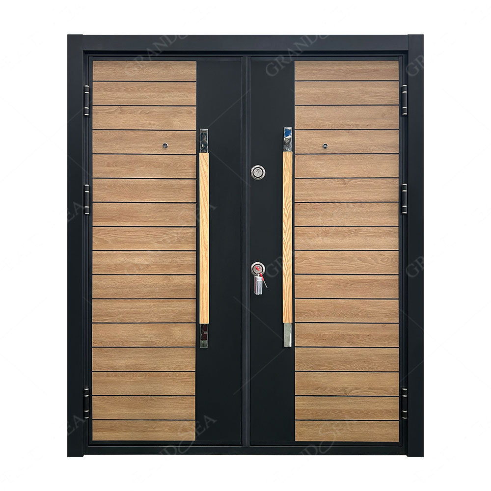 Grandsea Door Manufacturer Main Entrance Security Metal Turkish Style China Exterior Steel Double Doors