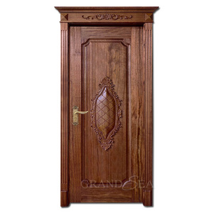 Typical palace style Africa rosewood exterior craving solid wood door designs