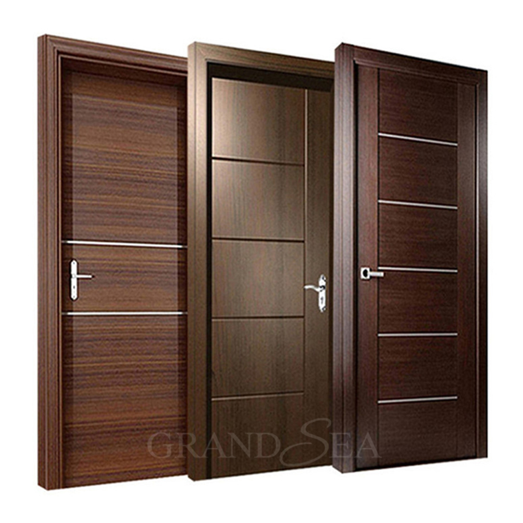 wood skin pasted water proof anti- termite interior casement MDF/HDF wood door for house interior bedroom