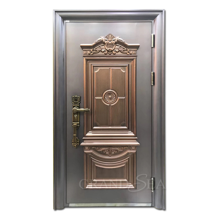 Ireland Royal Palace Anti-Rust Reinforced Stainless Main Front Entrance Interior Security Steel Door