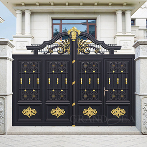 European style cast aluminium Gates Villa doors electric garden Gates aluminium courtyard gate