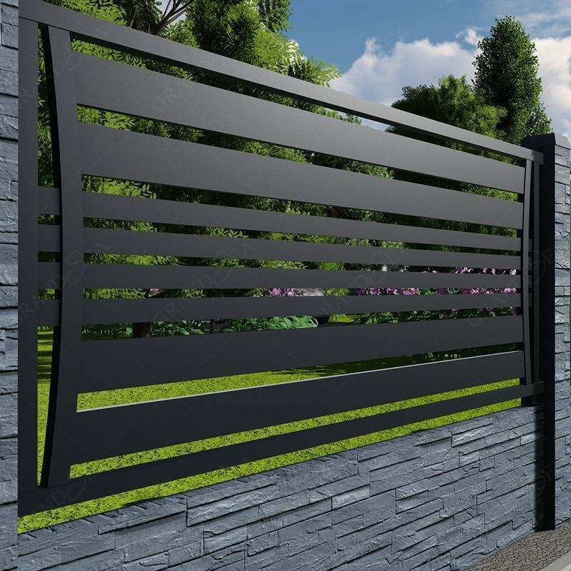 Guangdong Villa Home Residential Wall Yard Shutter Modular Patio Modern Wrought Iron Electric Garden Fence For House