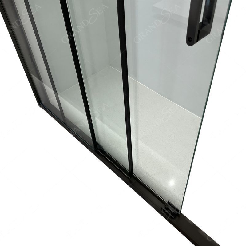 Foshan Factory 3 Track Panel Bathroom Tempered Glass Wet Room Shower Enclosure Sliding Door