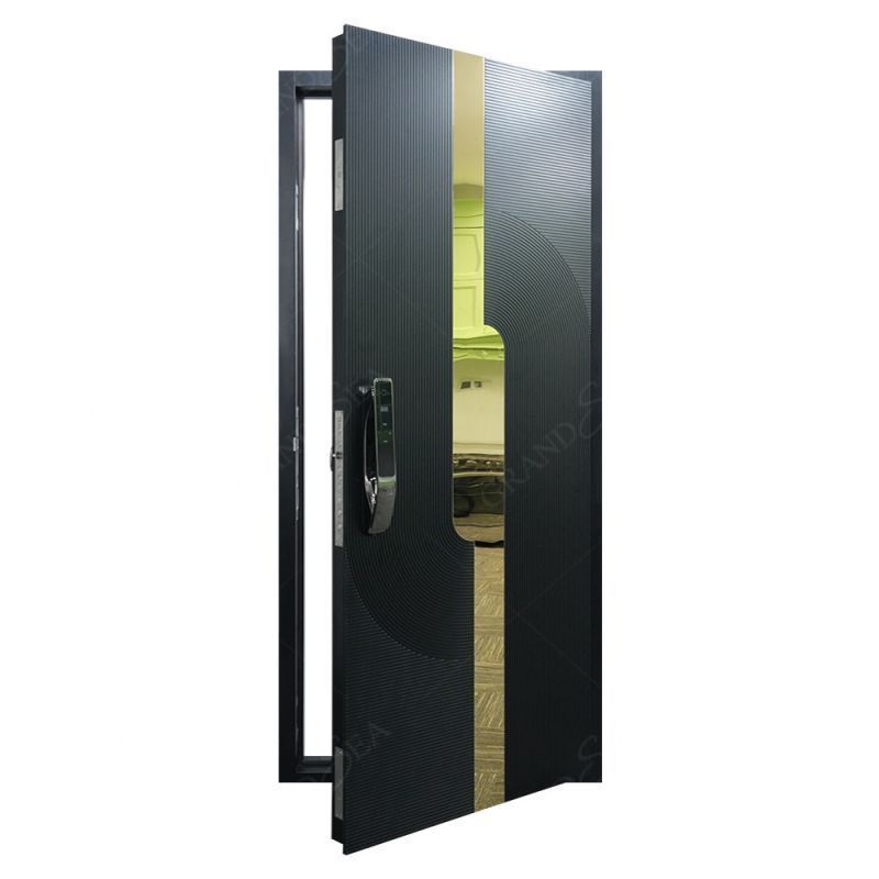 Fancy Design Inexpensive Customized Aluminum Alloy Interior Swing Doors For Residence Modern Security Pivot Door