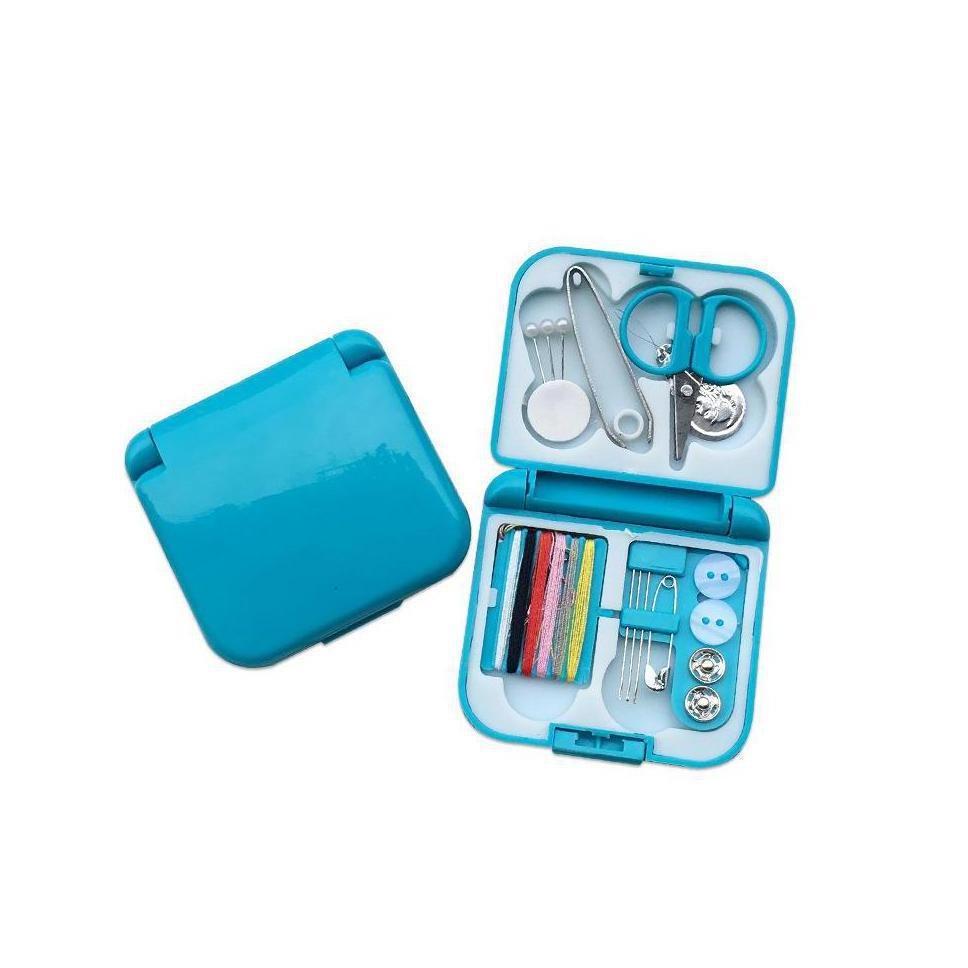 Portable Travel Sewing Set Kits Storage Box Needle Threads Scissor Thimble Buttons Pins Home Sewing Accessories Travel