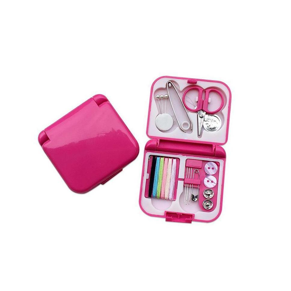 Portable Travel Sewing Set Kits Storage Box Needle Threads Scissor Thimble Buttons Pins Home Sewing Accessories Travel