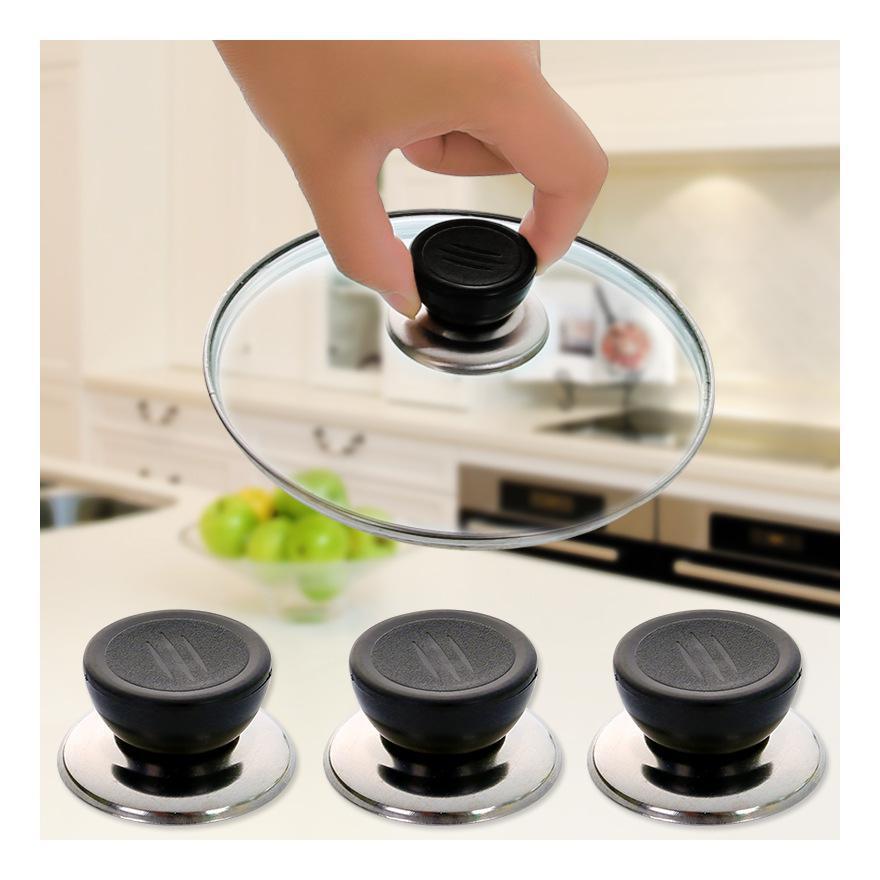 Kitchen Cookware Replacement Utensil Pot Cover Holder Pan Lid Pot Cover Plastic Holder Circular Holding Knob Screw Handle Parts