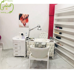 Great Foshan Factory Hot Sale White Beauty Nail Salon Manicure Table