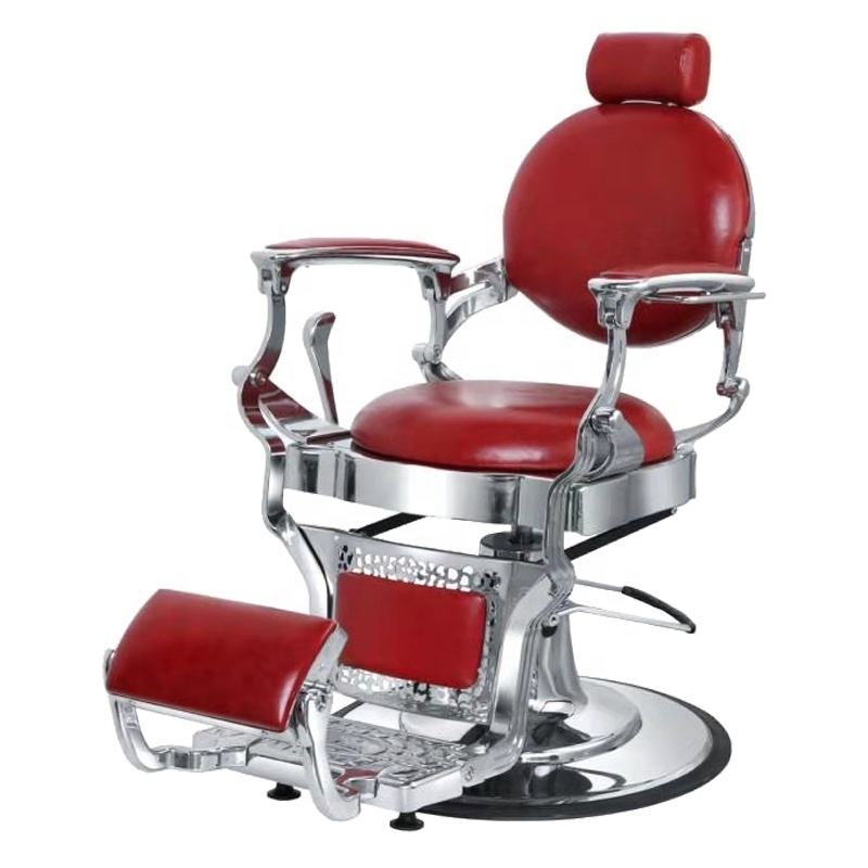 Foshan Great Cheap Salon Equipment Antique Vintage Hydraulic Reclining Black Men'S Barber Chair For Barber Shop