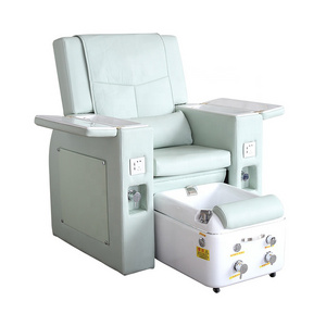 Great Foshan Factory Modern Cheap New Design Nail Salon 360 Degree Reclining Foot Spa Massage  Pedicure Chair With Bowl