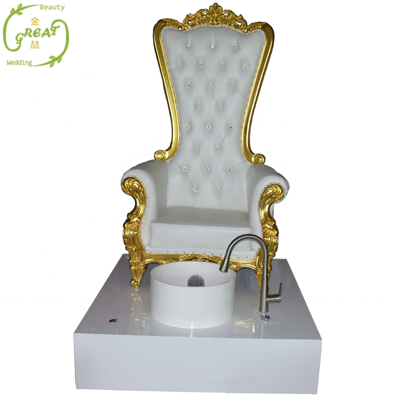 Gray leather set luxury short back nail shop salon baby pink no plumbing private label 2018 bowl tub throne kid pedicure chair