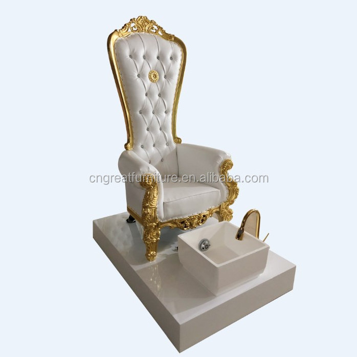 Great Foshan Factory grey wooden pedicure chair used in spa pedicure chair