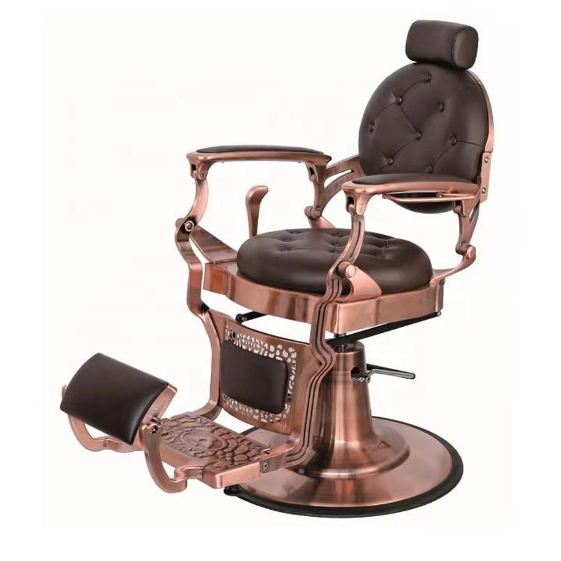 Foshan Great Cheap Salon Equipment Antique Vintage Hydraulic Reclining Black Men'S Barber Chair For Barber Shop