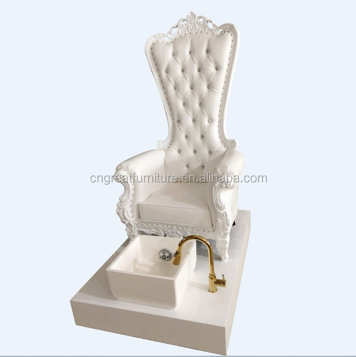 Great Foshan Factory grey wooden pedicure chair used in spa pedicure chair