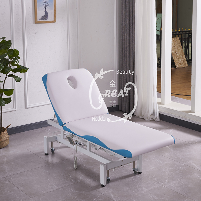 Adjustable table hydraulic facial beauty white therapy aqua machine foldable korea hydro wood massage bed