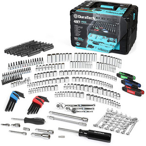 DURATECH 497 pcs mechanic tools automotive Mechanics Tool Set Hand Professional OEM Wrench Socket Set with 3 Drawer Tool Box