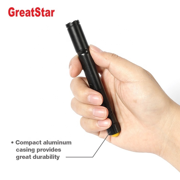 60LM Waterproof IPX4 2AAA Compact Aluminum LED Flashlight Pen Light Pen Flashlight