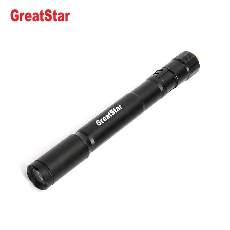 60LM Waterproof IPX4 2AAA Compact Aluminum LED Flashlight Pen Light Pen Flashlight