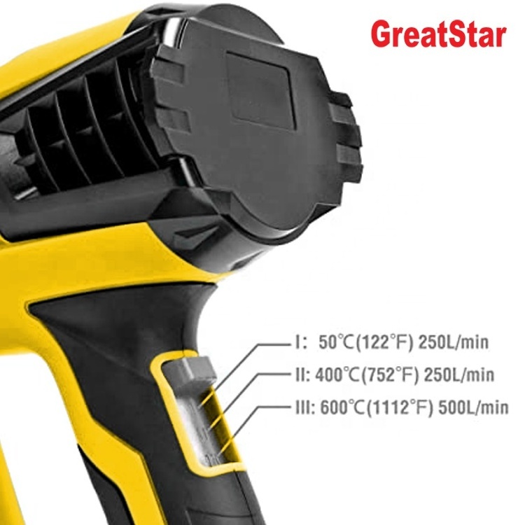 Greatstar 3 Temperature Modes 2000W High power Heat Gun for removing paint and heating or thawing purposes Heat Gun