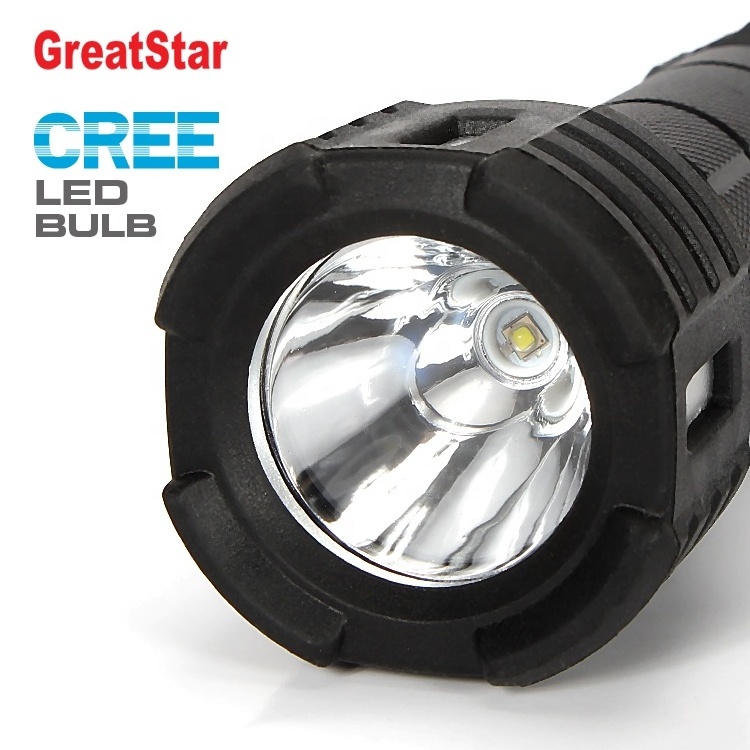 Greatstar Factory Direct sale Rubber Protection Torch Super Bright 300LM Waterproof IPX4 4AAA Aluminum LED Flashlight