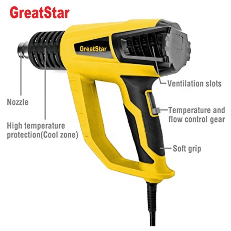 Greatstar 3 Temperature Modes 2000W High power Heat Gun for removing paint and heating or thawing purposes Heat Gun