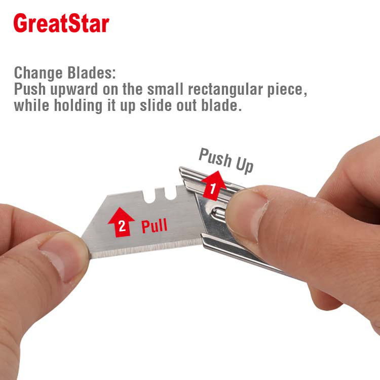 Mini Durable Stainless Steel  Quick-Change Blades Folding Utility Knife Cutter Cutting Knife