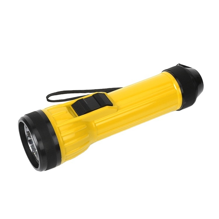 Cheap Portable 2D Plastic 6LED Flashlight Hand Torch with Heavy Duty Dry Battery