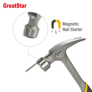 Customized tools hammer 20OZ air chipping hammer One-piece Steel Drop Forged Anti-shock Air Cushion Rip Claw Hammer