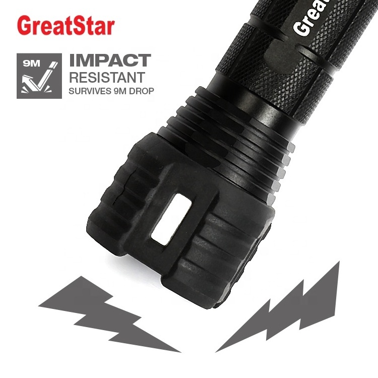 Greatstar Factory Direct sale Rubber Protection Torch Super Bright 300LM Waterproof IPX4 4AAA Aluminum LED Flashlight