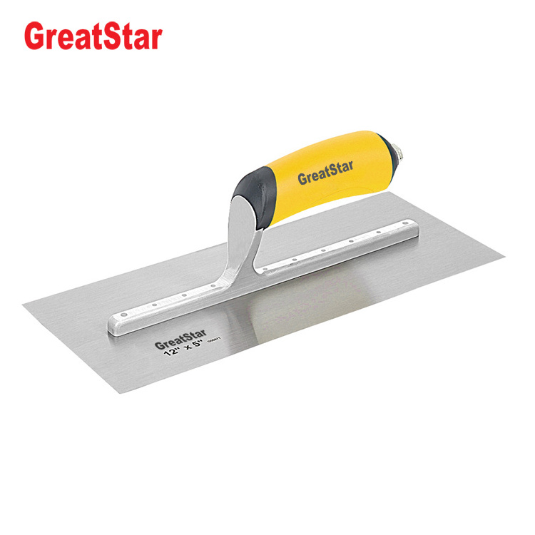 Pro Stainless Steel Plastering Trowel Finishing Trowel Concrete Plaster Trowel With Pro-Grip Handle